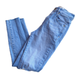 Abrand Lighter Wash Distressed High Rise Skinny Blue Jeans Size 24 Waist 24.5